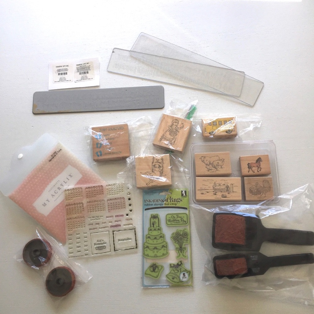 Assortment of Crafting Stamps - STAMPIN’ UP! - RUBBER STAMPEDE & More